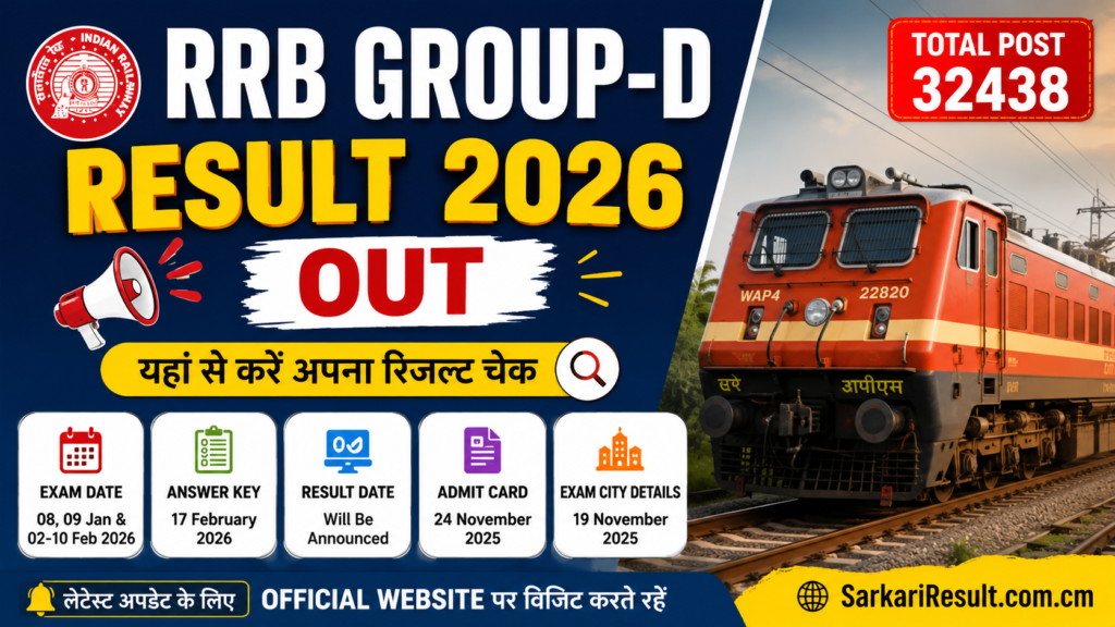 RRB Group D Result 2026
