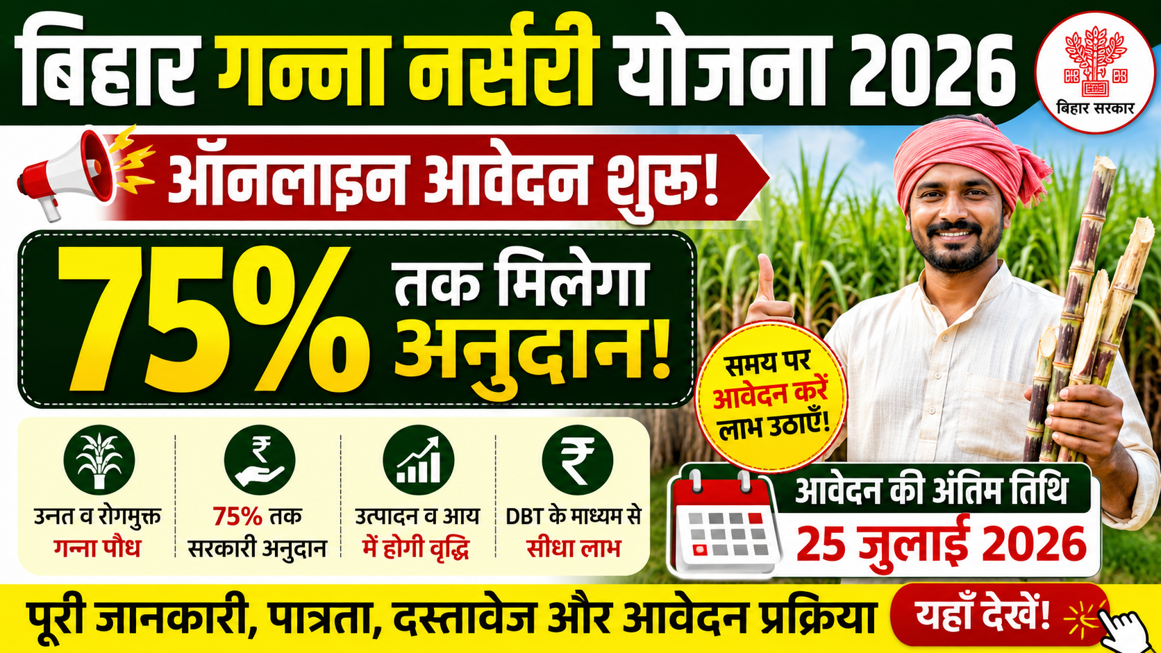 Bihar Ganna Nursery Scheme 2026
