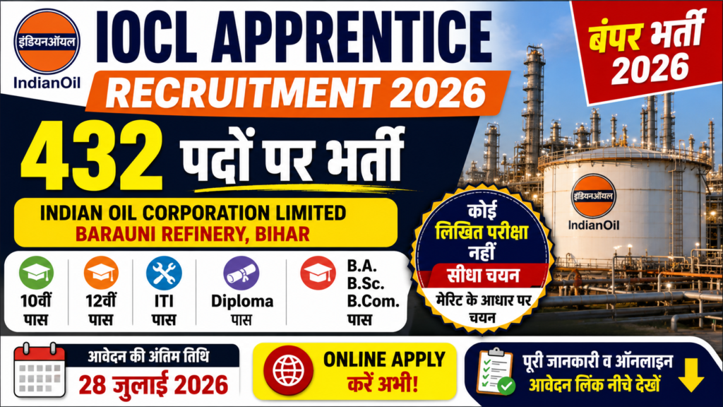 IOCL Apprentice Recruitment 2026