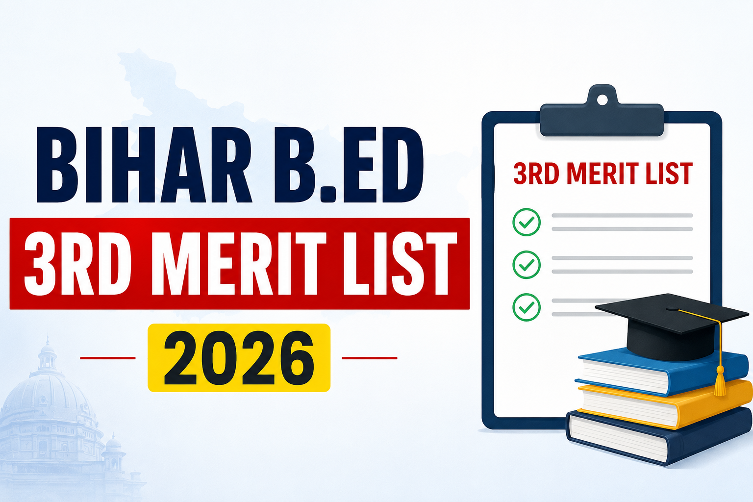 Bihar B.Ed 3nd Merit List 2026