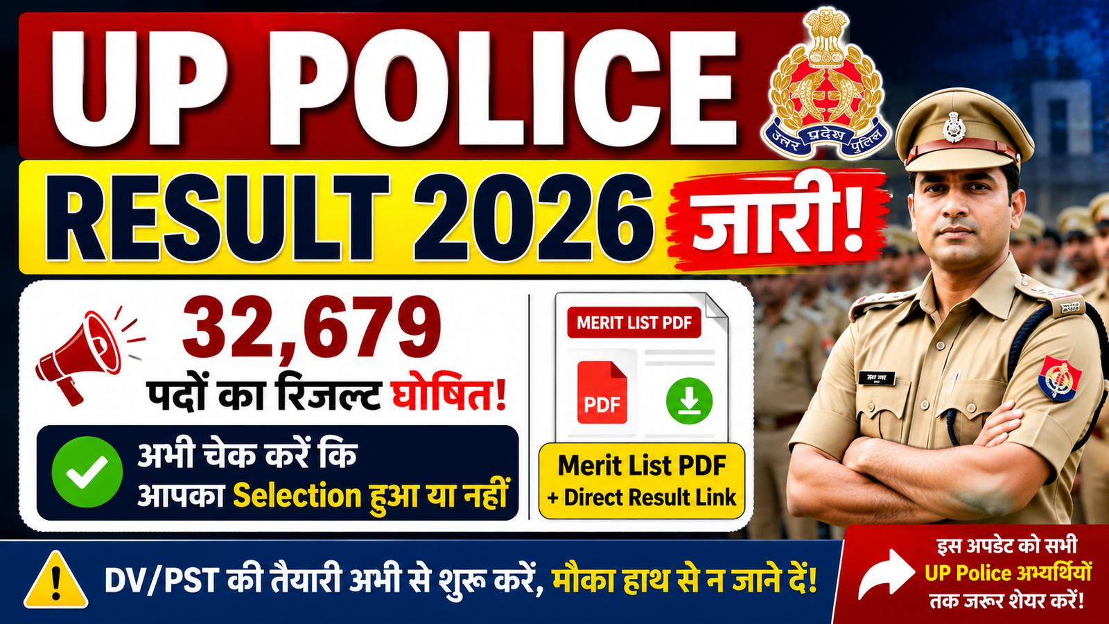 UP Police Result 2026