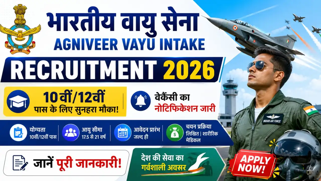 Indian Air Force Agniveer Vayu Intake Recruitment 2026