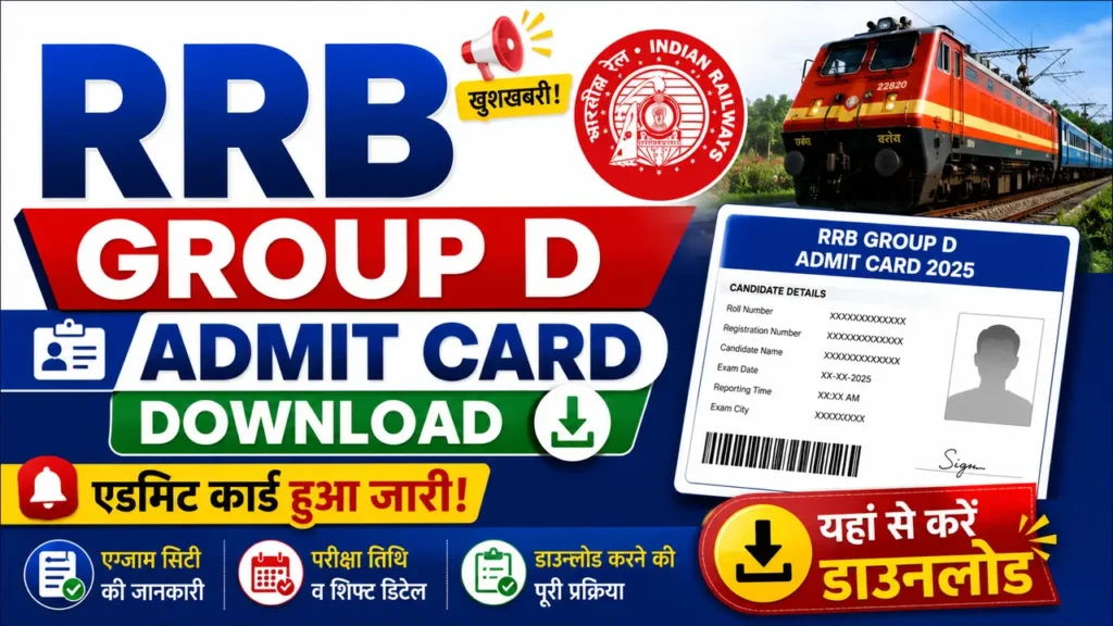 RRB Group D Admit Card Download
