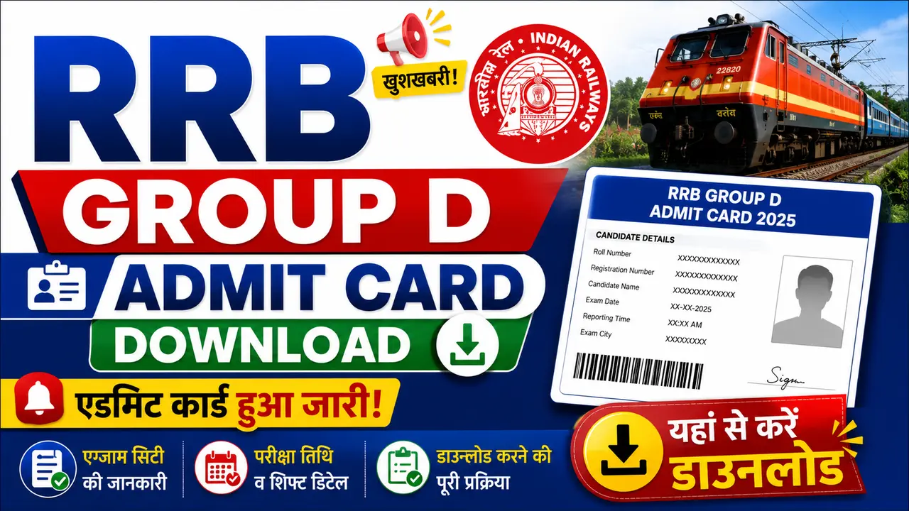 RRB Group D Admit Card Download