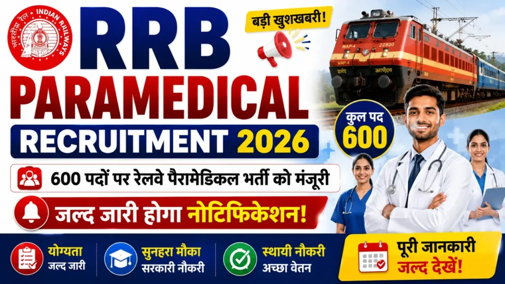 RRB Paramedical Recruitment 2026