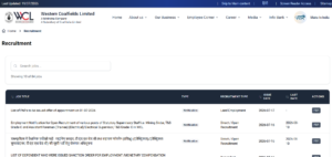 WCL Recruitment 2026 Official Website