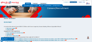 Union Bank SO Recruitment 2026
