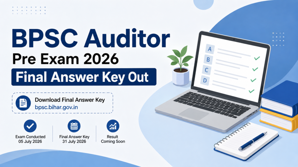 BPSC Auditor Pre Exam Final Answer Key 2026