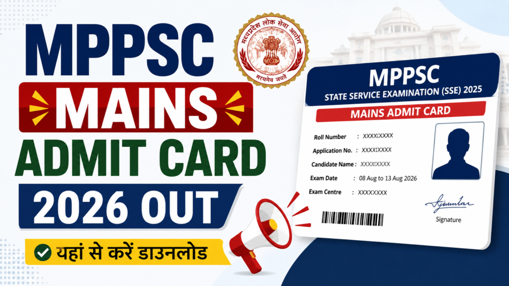 MPPSC Mains Admit Card 2026