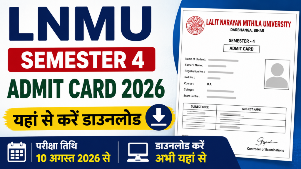 LNMU Semester 4 Admit Card 2026