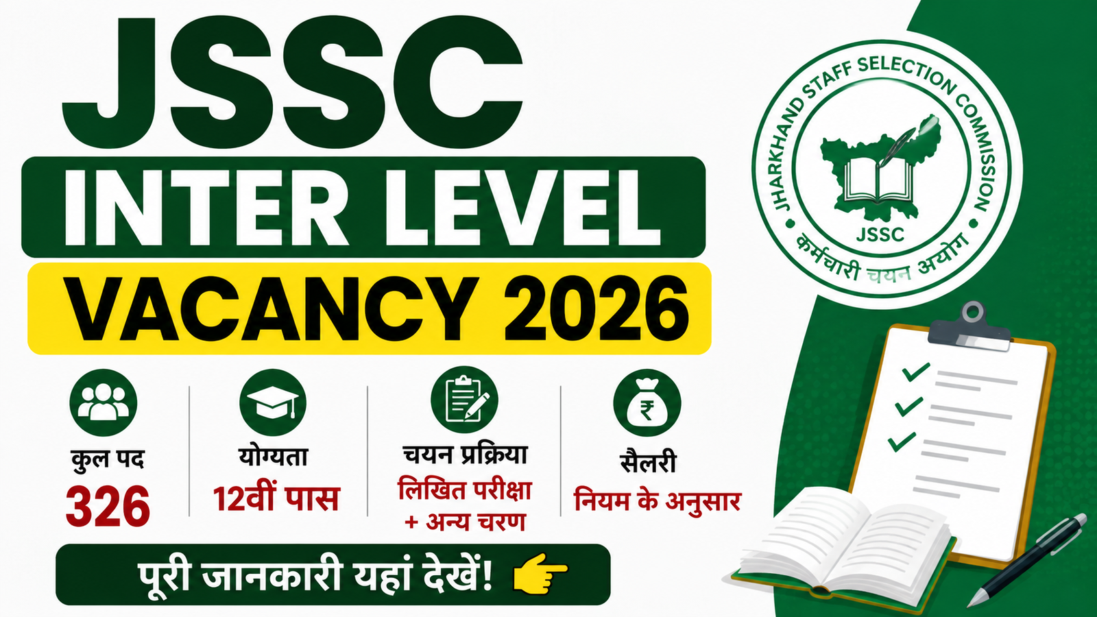 JSSC Inter Level Vacancy 2026