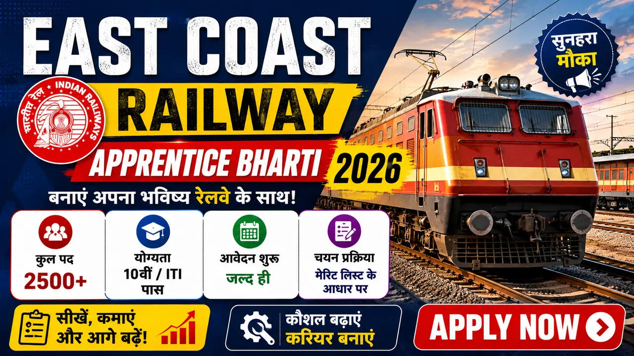 East Coast Railway Apprentice Bharti 2026