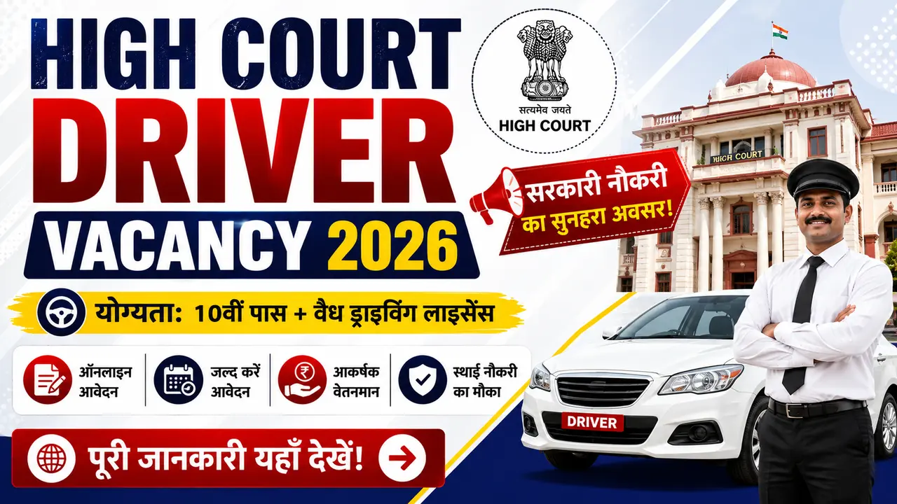 High Court Driver Vacancy 2026