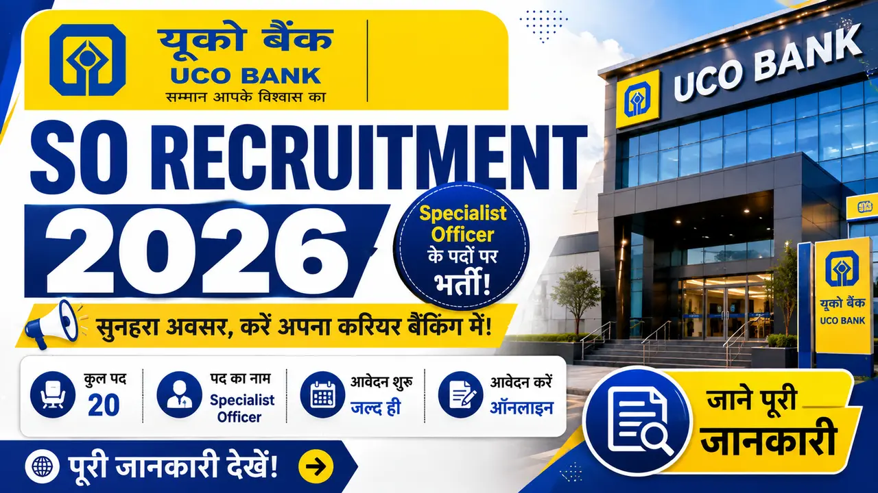 UCO Bank SO Recruitment 2026