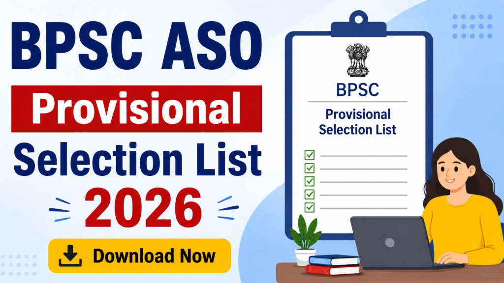 BPSC ASO Provisional Selection List 2026