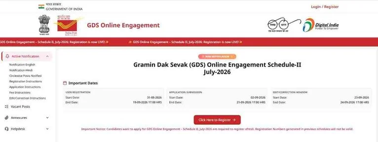 India Post GDS Form Correction 2026
