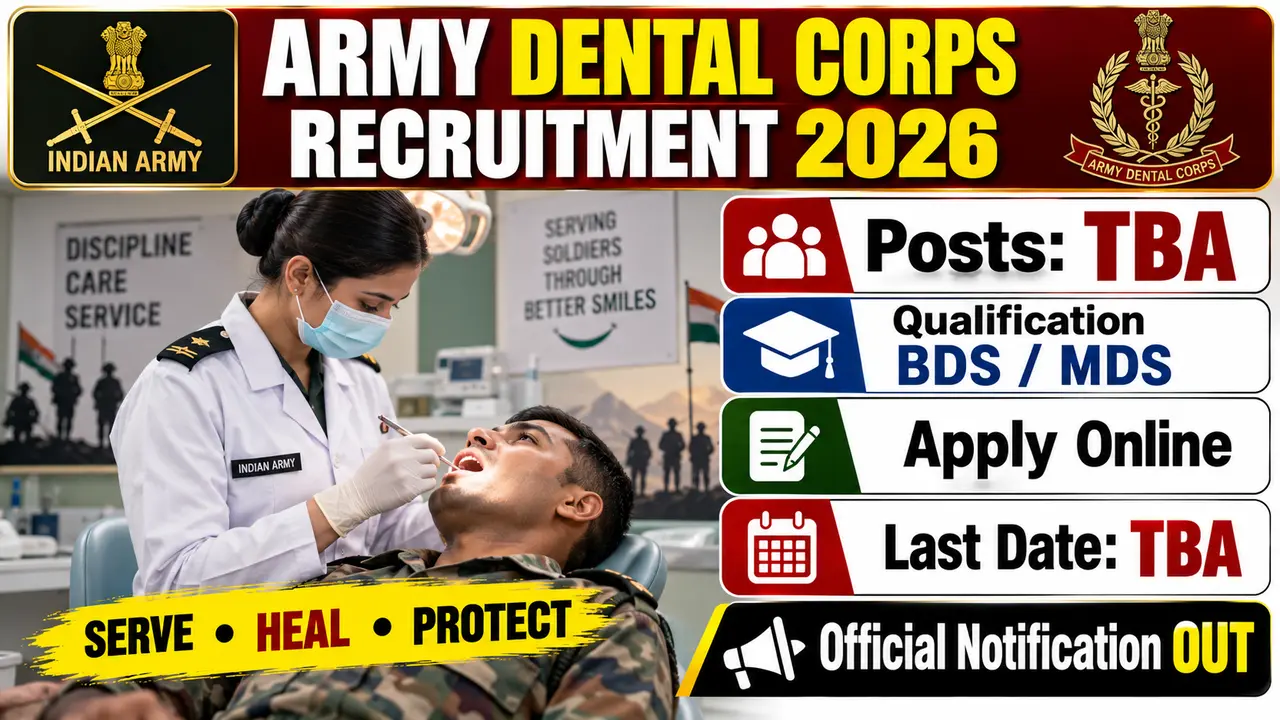 Army Dental Corps Recruitment 2026