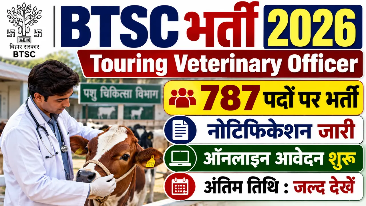 BTSC Touring Veterinary Officer Recruitment 2026