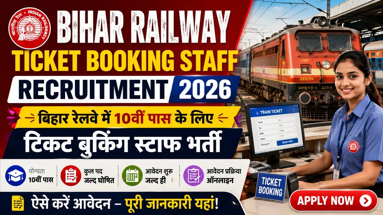 Bihar Railway Ticket Booking Staff Recruitment 2026