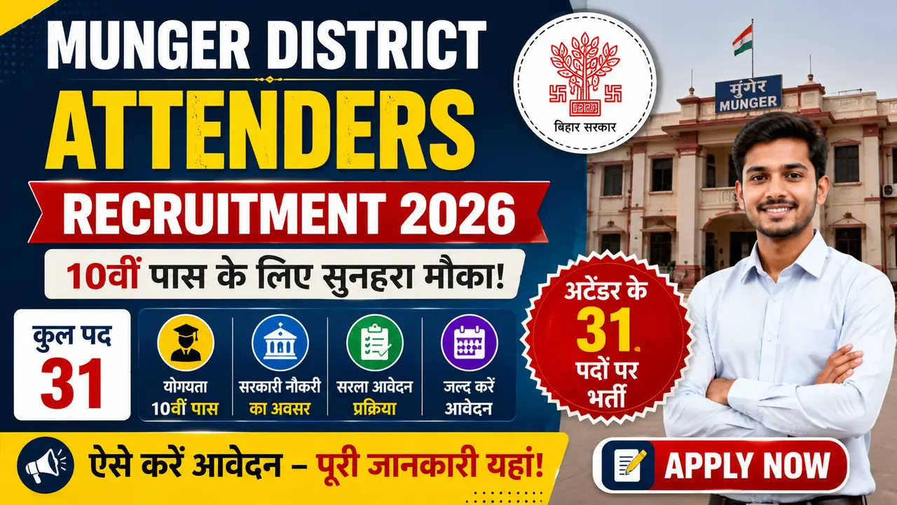 Munger District Attenders Recruitment 2026