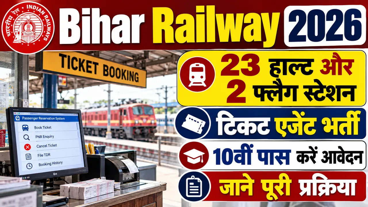 Bihar Railway Ticket Booking Agent Vacancy 2026