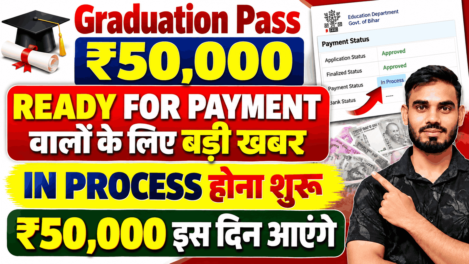 Graduation Pass ₹50,000 Scholarship Ready for Payment वालों का In Process शुरू, पहले फेज में 10,000 छात्राओं को पैसा!